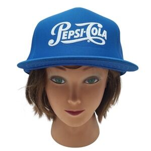 Pepsi Cola Blue Trucker‎ Foam Snap Back Hat